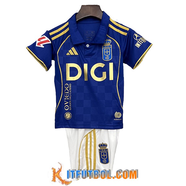 Nueva Camisetas De Futbol Real Oviedo Ninos Primera 2025/2026