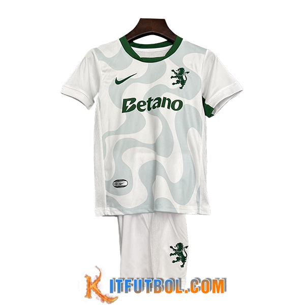 Nueva Camisetas De Futbol Sporting Ninos Segunda 2025/2026