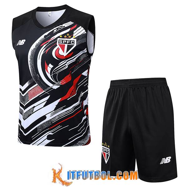 Camiseta Entrenamiento sin mangas Sao Paulo FC Negro/Blanco/Rojo 2025/2026