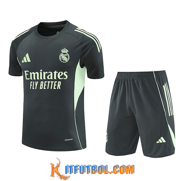 Camiseta Entrenamiento Real Madrid Negro/Verde 2025/2026 -03