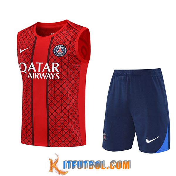 Camiseta Entrenamiento sin mangas PSG Rojo 2025/2026