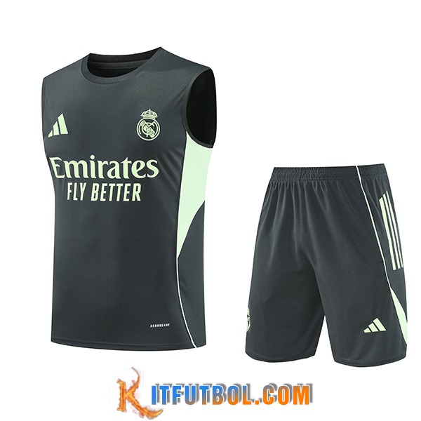 Camiseta Entrenamiento sin mangas Real Madrid Negro/Verde 2025/2026 -02