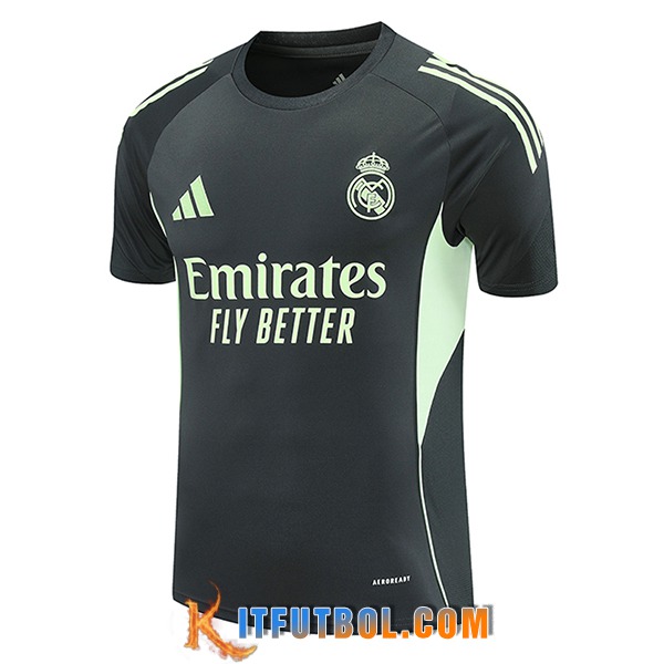 Camiseta Entrenamiento Real Madrid Negro/Verde 2025/2026 -03