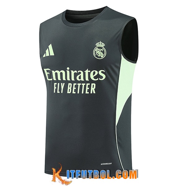 Chalecos De Futbol Real Madrid Negro/Verde 2025/2026 -02