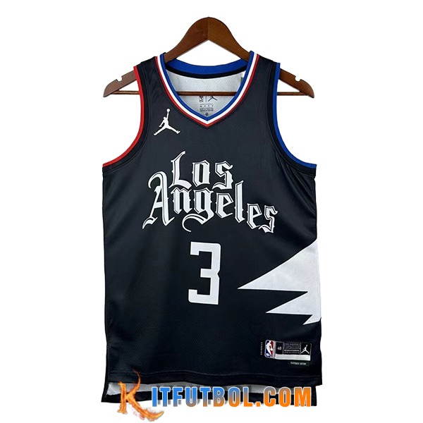 Camisetas De Futbol Los Angeles Clippers (PAUL #3) 2025/26 Negro/Blanco