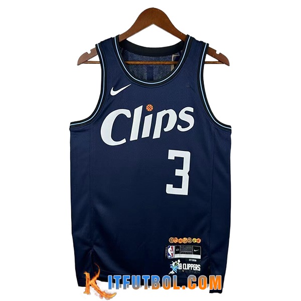 Camisetas De Futbol Los Angeles Clippers (PAUL #3) 2025/26 Azul Oscuro