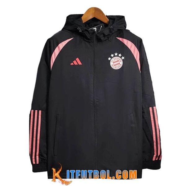 Rompevientos Bayern Munich Negro/Rosa 2025/2026