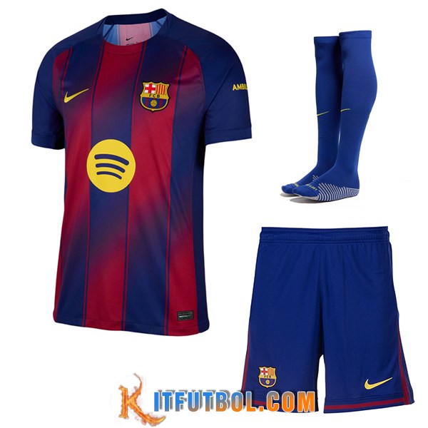 Camisetas Futbol FC Barcelona Primera (Cortos + Calcetines) 2025/2026