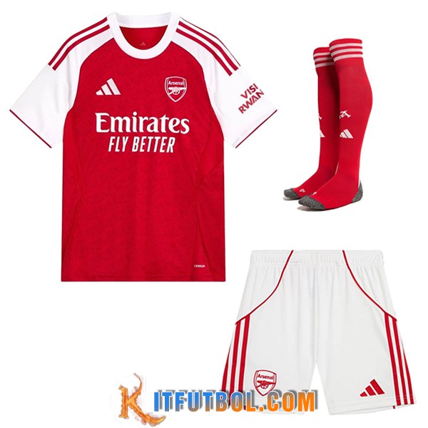 Camisetas Futbol Arsenal Primera (Cortos + Calcetines) 2025/2026