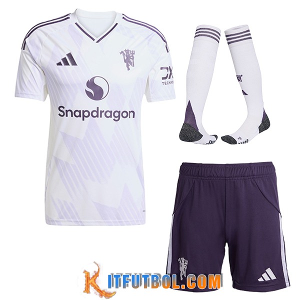 Camisetas Futbol Manchester United Segunda (Cortos + Calcetines) 2025/2026