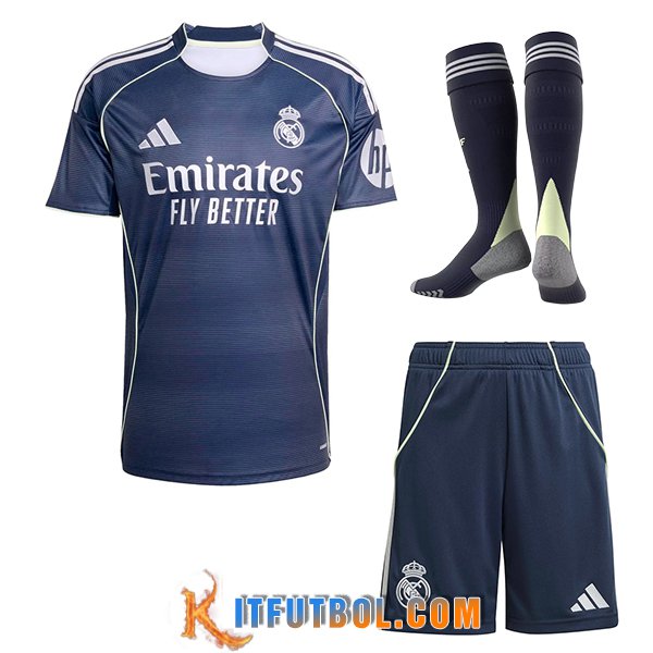 Camisetas Futbol Real Madrid Segunda (Cortos + Calcetines) 2025/2026