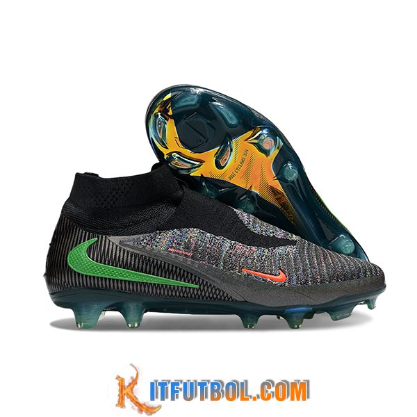 Nike Botas De Fútbol Phantom GX III Elite FG Negro/Verde