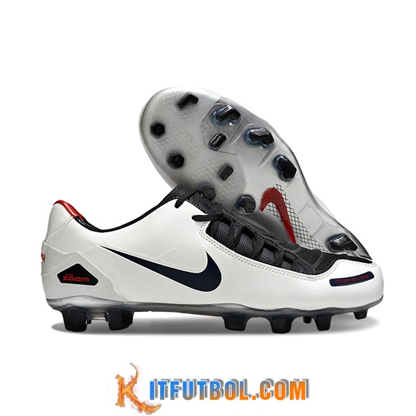 Nike Botas De Fútbol TOTAL 90 LASER FG Blanco/Negro