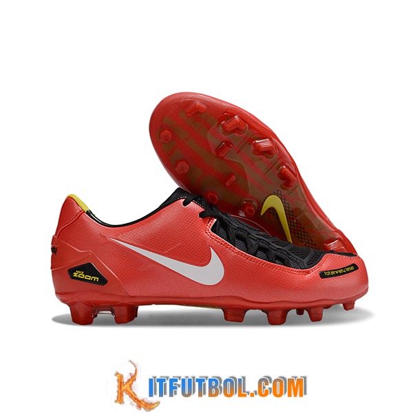 Nike Botas De Fútbol TOTAL 90 LASER FG Rojo/Blanco