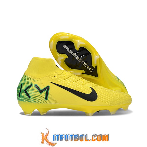 Nike Botas De Fútbol Air Zoom Mercurial Superfly IIX Elite FG Amarillo/Verde/Negro