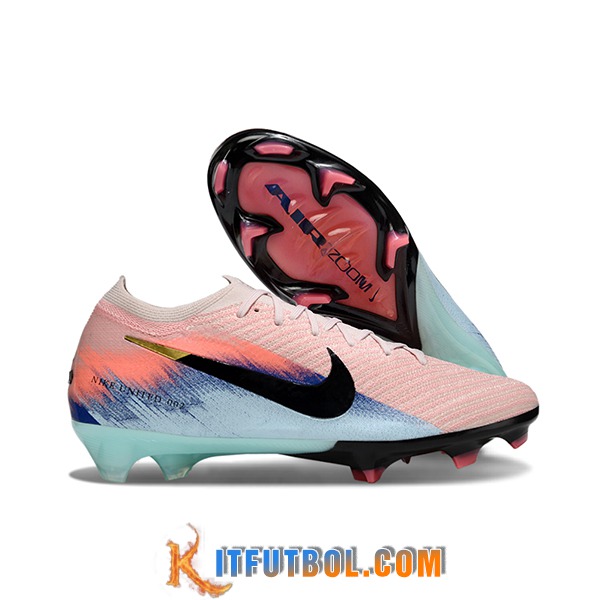 Nike Botas De Fútbol AIR Zoom Mercurial Vapor 16 Elite XXV FG Rosa/Negro/Azul