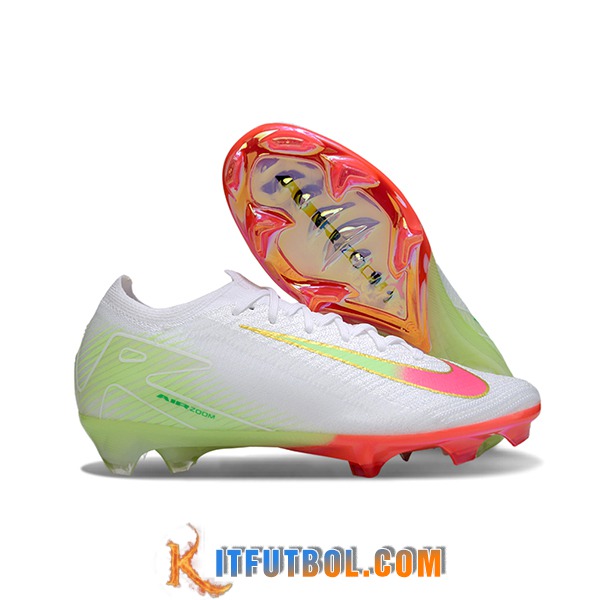 Nike Botas De Fútbol AIR Zoom Mercurial Vapor 16 Elite XXV FG Blanco/Verde/Rosa