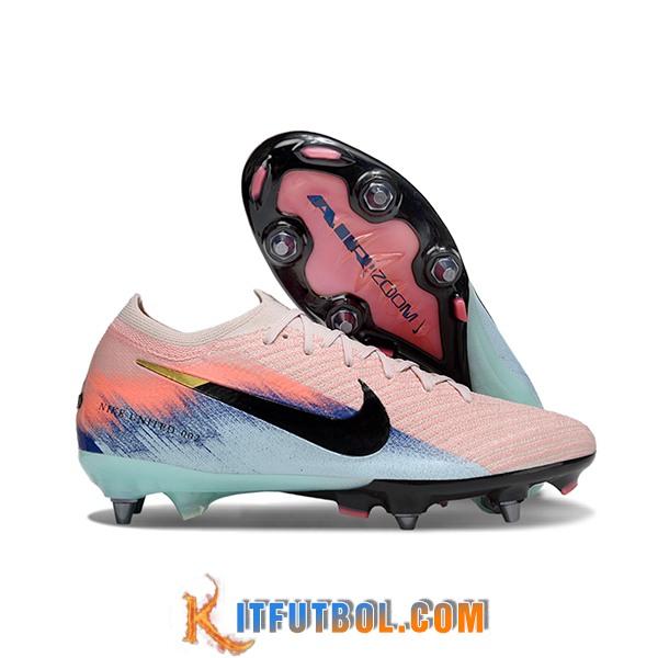 Nike Botas De Fútbol AIR ZOOM MERCURIAL VAPOR XVI ELITE SG-PRO Rosa/Negro/Azul