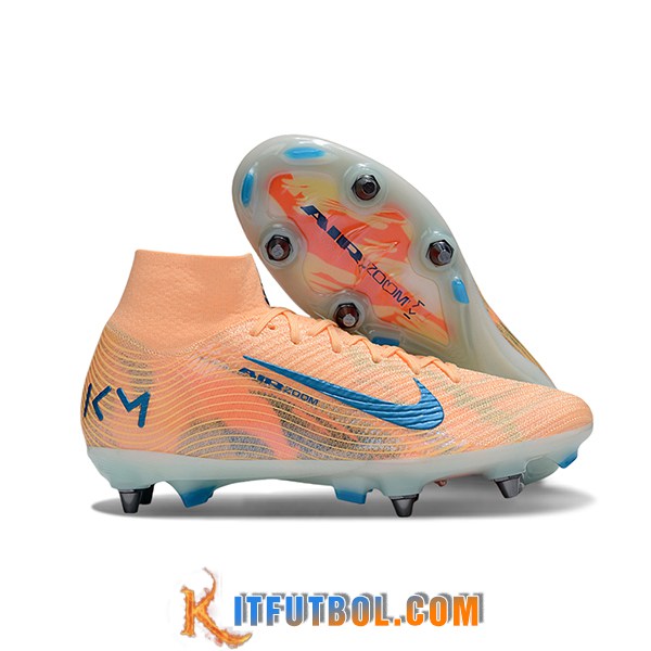 Nike Botas De Fútbol Air Zoom Mercurial Superfly IIX Elite SG Naranja/Azul