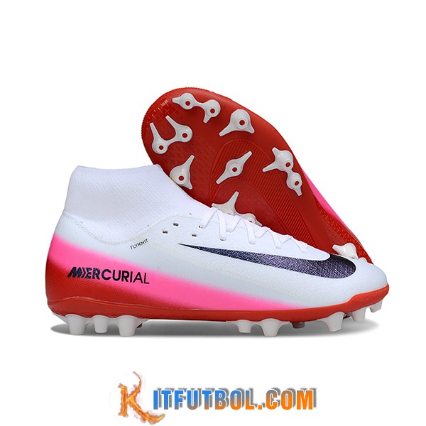 Nike Botas De Fútbol Mercurial Superfly 10 Academy Blanco/Rojo/Rosa/Negro