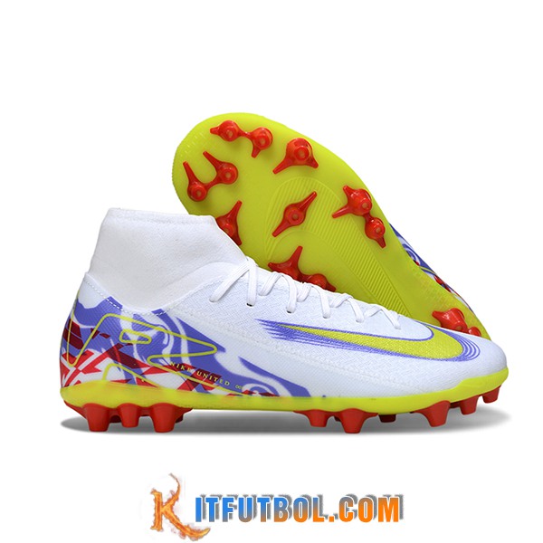 Nike Botas De Fútbol Mercurial Superfly 10 Academy Blanco/Verde/Violeta/Rojo