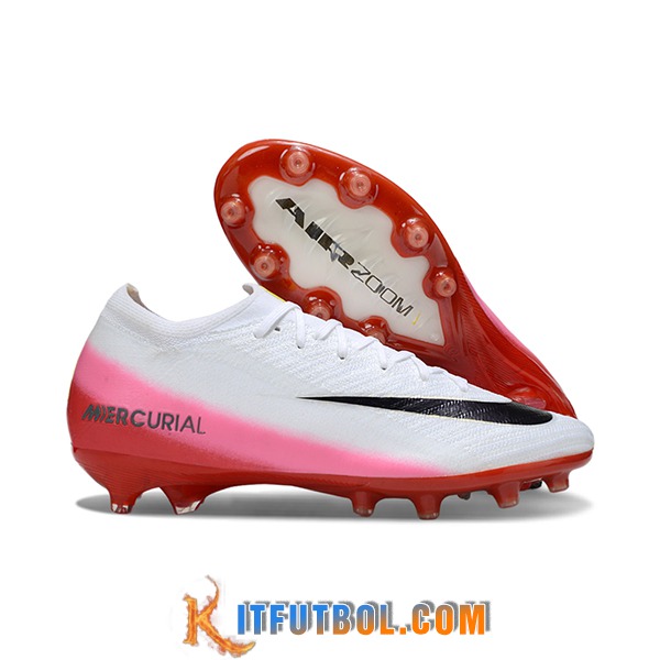 Nike Botas De Fútbol AIR Zoom Mercurial Vapor 16 Elite XXV AG Blanco/Rojo/Rosa/Negro