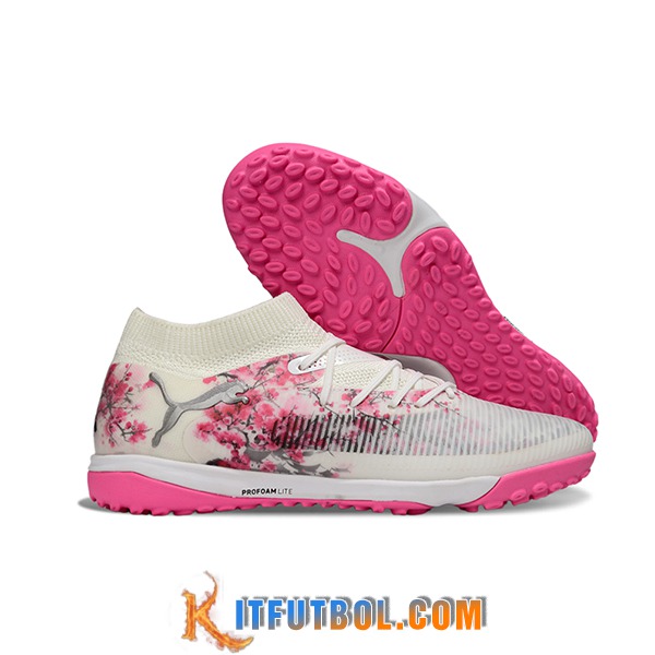 PUMA Botas De Fútbol FUTURE 8 ULTIMATE TF Blanco/Rosa