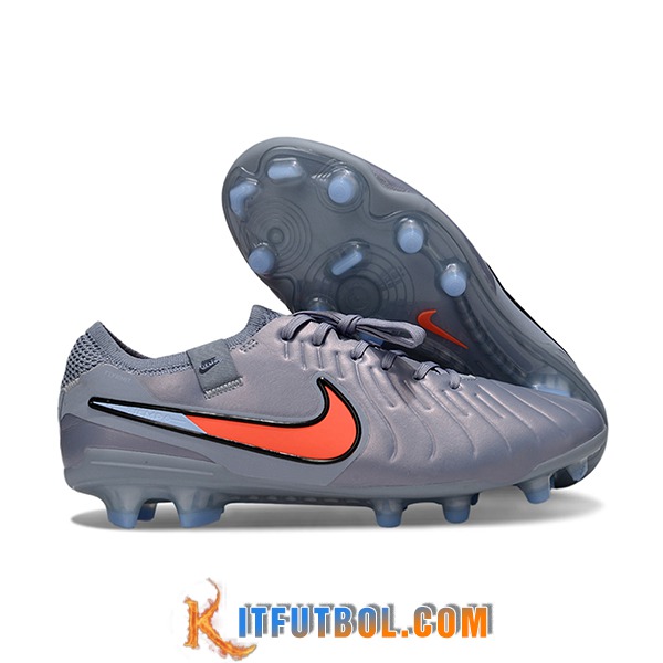 Nike Botas De Fútbol Tiempo Legend X Elite FG Gris/Naranja