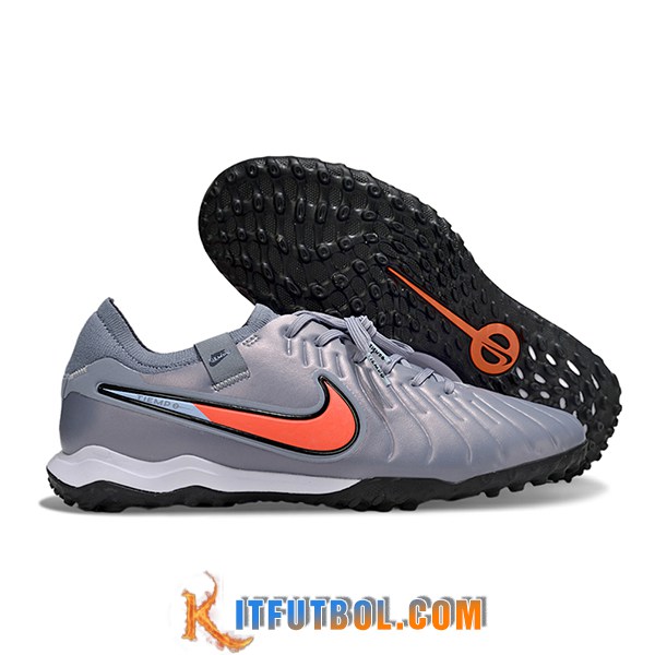 Nike Botas De Fútbol Tiempo Legend X PRO TF Gris/Naranja