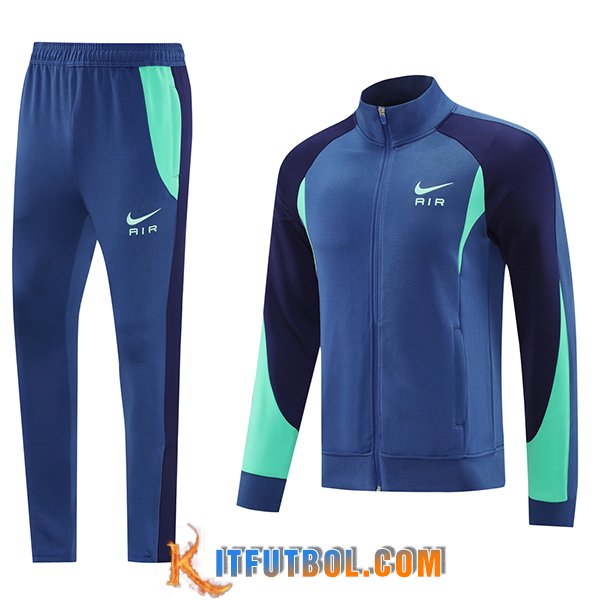 Chandal Equipos De Futbol Chaquetas Nike Azul/Verde 2025/2026