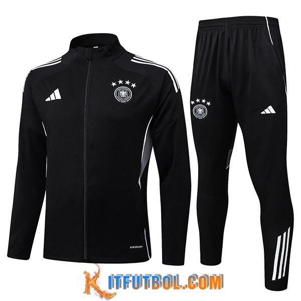 Chandal Equipos De Futbol Chaquetas Alemania Negro/Gris/Blanco 2025/2026