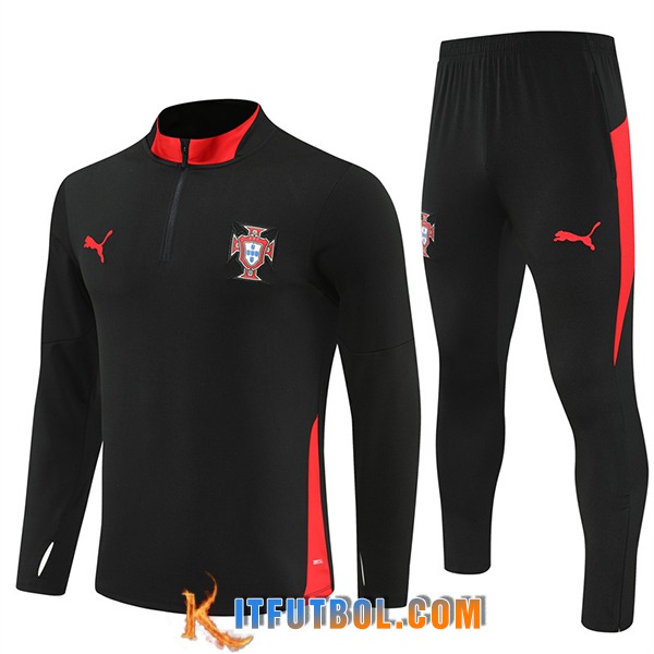 Chandal Equipos De Futbol Portugal Negro/Rojo 2025/2026