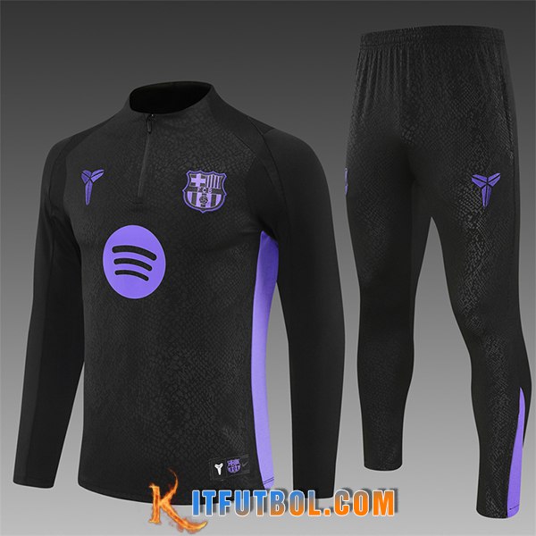 Chandal Equipos De Futbol FC Barcelona Ninos Negro/Violeta 2025/2026 -02