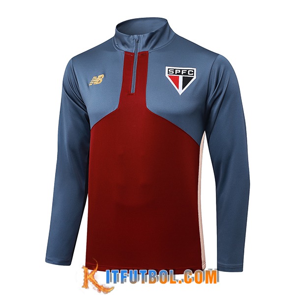 Sudadera De Entrenamiento Sao Paulo FC Rojo/Gris 2025/2026