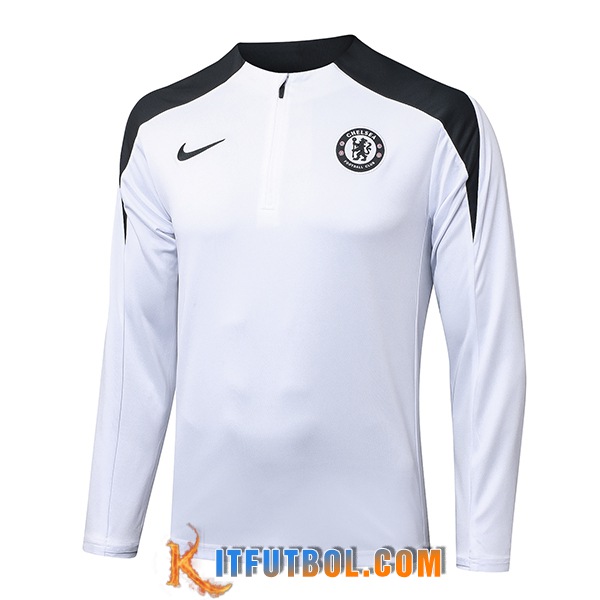 Sudadera De Entrenamiento FC Chelsea Blanco/Negro 2025/2026