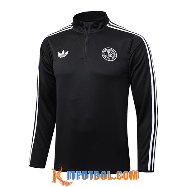 Sudadera De Entrenamiento Alemania Negro/Blanco 2025/2026
