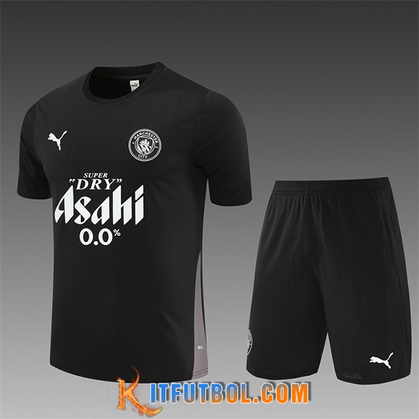 Camiseta Entrenamiento Manchester City Ninos Negro 2025/2026