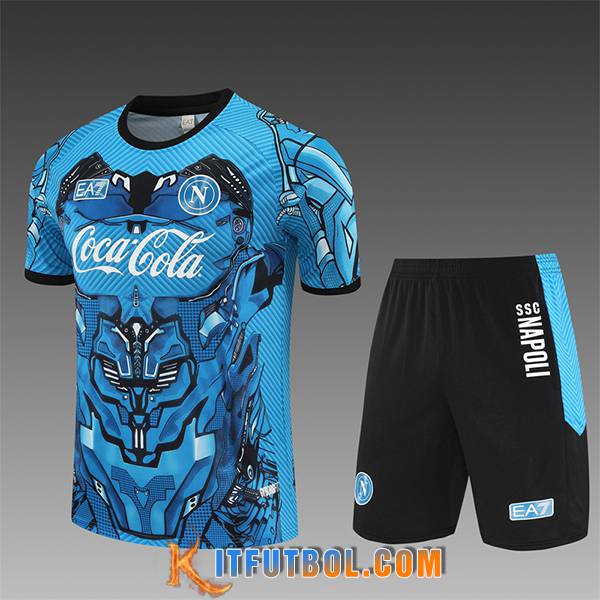 Camiseta Entrenamiento SSC Napoli Ninos Azul/Negro 2025/2026