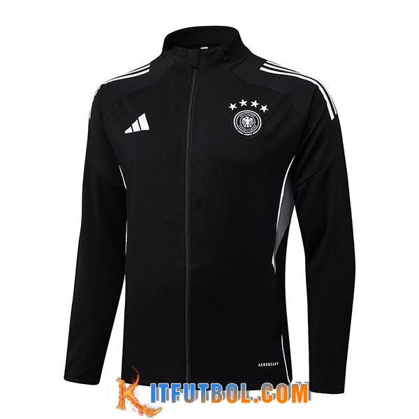 Chaquetas Futbol Alemania Negro/Gris/Blanco 2025/2026