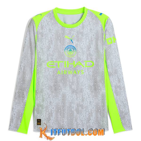 Nueva Camisetas De Futbol Manchester City Tercera Manga Largas 2025/2026