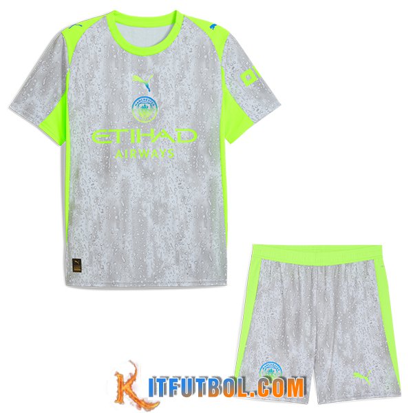 Nueva Camisetas De Futbol Manchester City Ninos Tercera 2025/2026