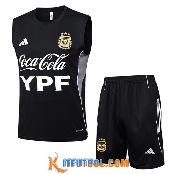 Camiseta Entrenamiento sin mangas Argentina Negro/Gris 2025/2026