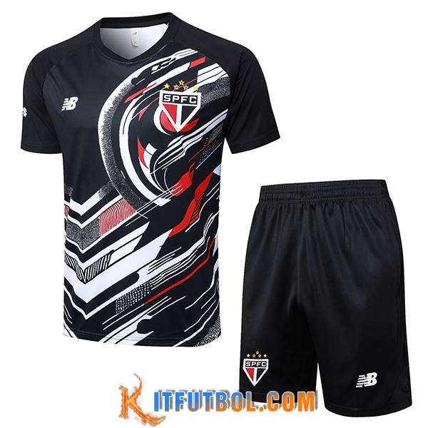 Camiseta Entrenamiento Sao Paulo FC Negro/Blanco/Rojo 2025/2026