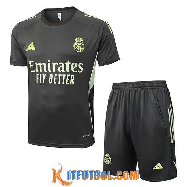 Camiseta Entrenamiento Real Madrid Gris/Ver 2025/2026