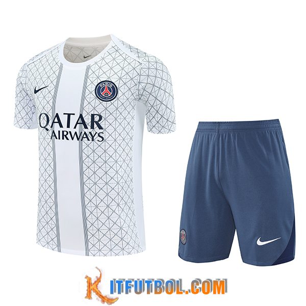 Camiseta Entrenamiento PSG Blanco/Gris 2025/2026