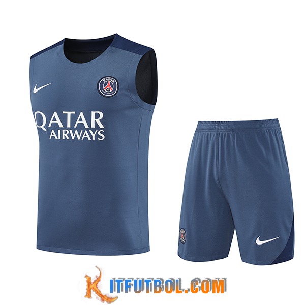 Camiseta Entrenamiento sin mangas PSG Gris/Azul 2025/2026