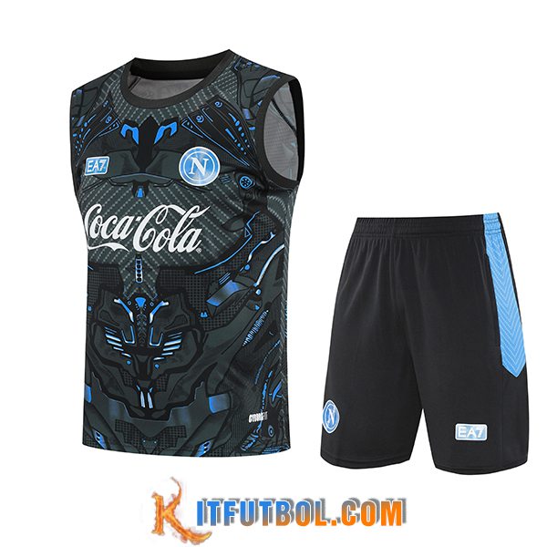 Camiseta Entrenamiento sin mangas SSC Napoli Negro/Azul 2025/2026