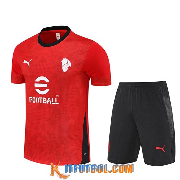 Camiseta Entrenamiento AC Milan Rojo/Negro 2025/2026 -03