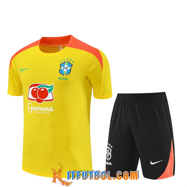 Camiseta Entrenamiento Brasil Amarillo/Naranja 2025/2026