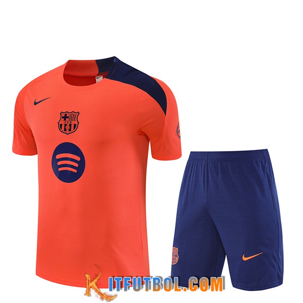 Camiseta Entrenamiento FC Barcelona Naranja/Violeta 2025/2026